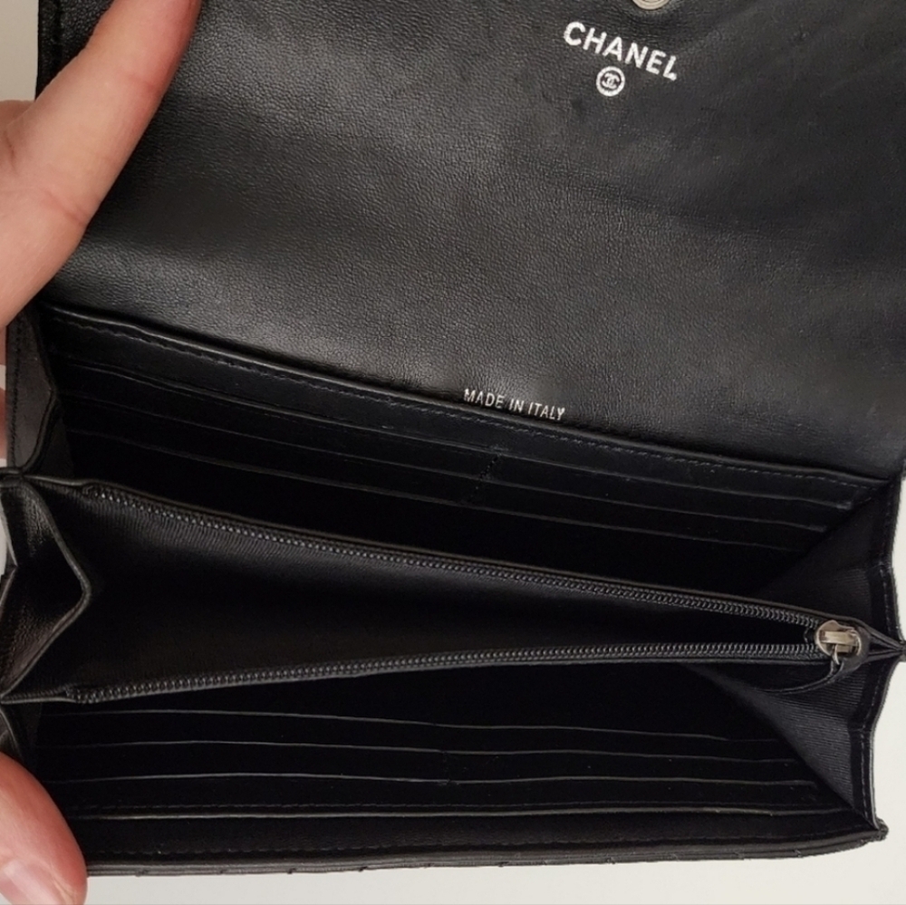 Chanel Black Quilted Leather Wallet Clutch - Picture 9 of 16